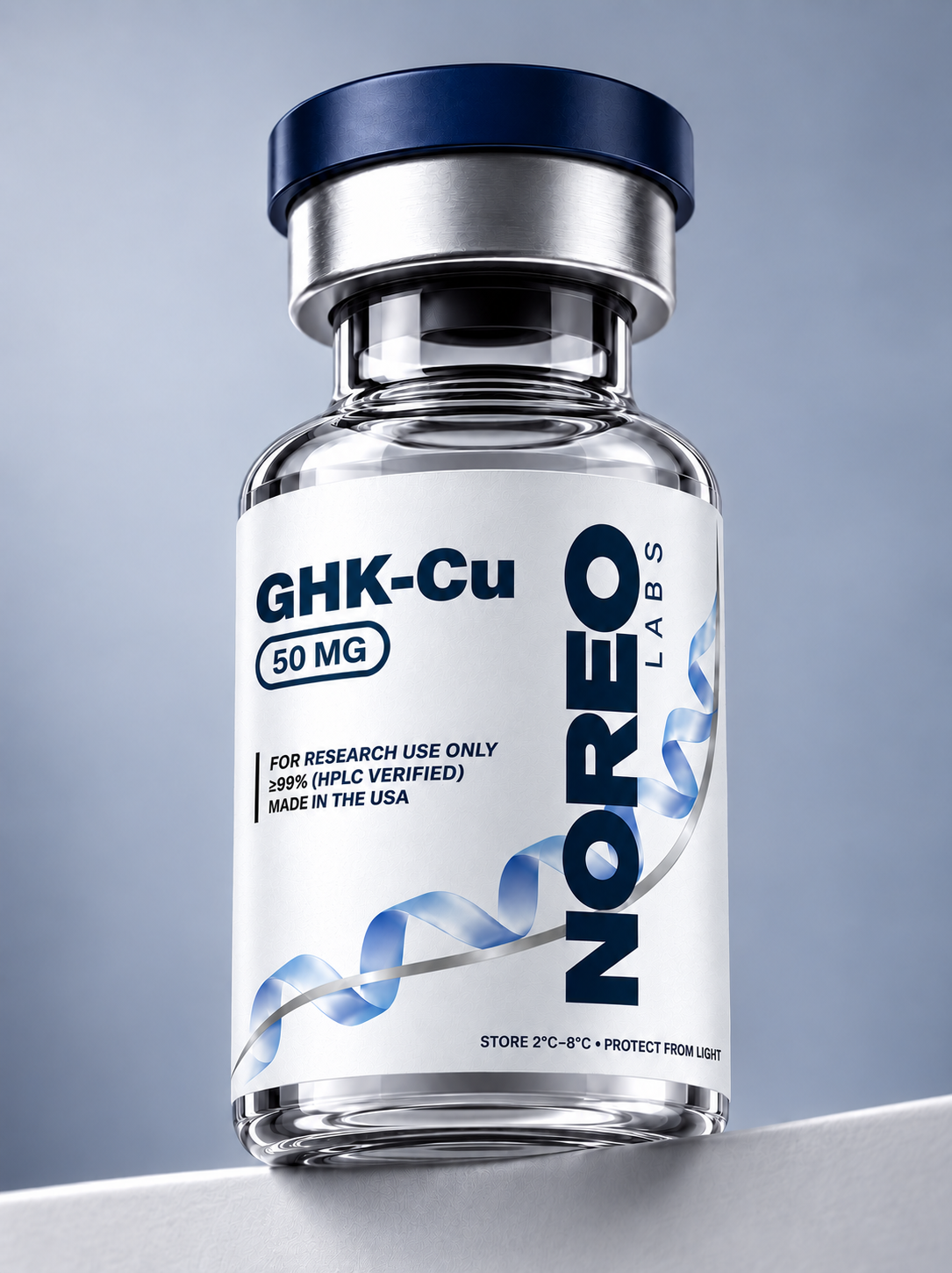 GHK-Cu. For research use only. Not for human or veterinary use.